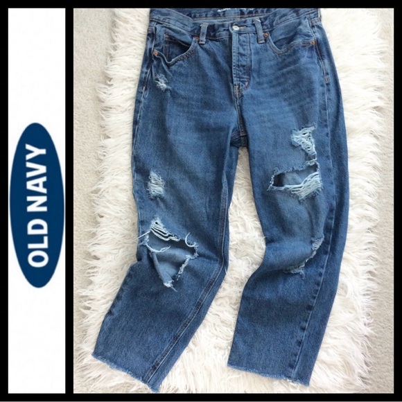 Old Navy High Rise Slouchy Straight Jeans - Picture 4 of 12